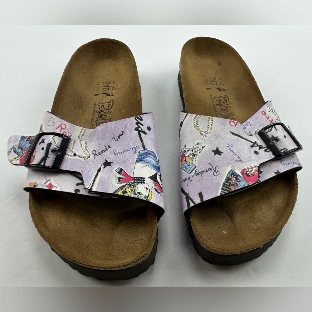 Birkis by Birkenstock Catalina Retro Paris Buckle Slip In Sandal Size L 6 M 4